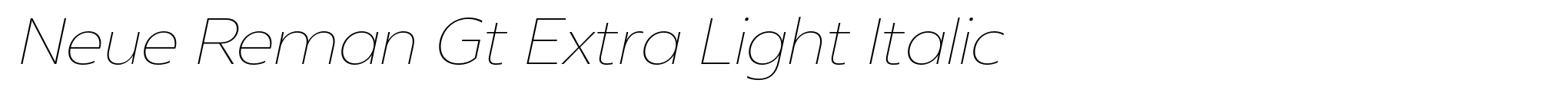 Neue Reman Gt Extra Light Italic image